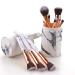 10-Piece Marble Makeup Brush Set with PU Leather Bucket | Foundation Eyeshadow and Contour Brushes for Flawless Makeup Application - Buy Online on GoSupps.com