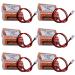 (Pack of 6) MR-BAT6V1 2CR17335A WK17 6V 1800mAh PLC Battery with Plug for Mitsubishi M80 Driver MR-J4 servo System
