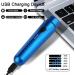 ARECTECH Mini Portable Electric Shaver for Men - USB Rechargeable Cordless Razor with LED Display | Ideal Travel Touch-Up Shaver - Blue - Buy Online on GoSupps.com