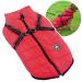 2 in 1 Dog Jacket with Harness for Large Dogs Outdoor Dog Sports Vest Warm Pet Winter Coat for Big Dogs 5XL Red