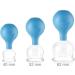 Pulox Cupping Glass Set of 3 - Real Glass with Suction Balls (40mm 52mm 62mm) - Blue - International Shipping Available - Buy Online on GoSupps.com