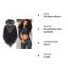 Elailite Afro Hair Clip-In Extensions - Remy Kinky Curly 20cm - 8 Set Double Tresse Natural Black #1B - 95g Whole Head Solution - Buy Online on GoSupps.com