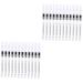 FOYTOKI 48 Pcs Eyeliner Pencil Cosmetics Eye Line Tool Glitter Eyeshadow Eye Line Pencils White Wooden Pole