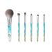 Makeup Brush Set 6 Professional Makeup Brushes Non-irritating Synthetic Fiber Bristles Face Eyeshadow Brush Set Blue Foundation Brush