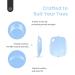 Buy Beetles Press on Toenails - 24 PCS Blue Glitter Short Square Full Cover Acrylic False Nails | Perfect Fit 12 Sizes Available - Sea of Tranquility - Buy Online on GoSupps.com