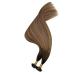 UGEAT 14 Flat Bonding Keratin Hair Extensions - 35cm Remy Brazilian Hair Dark Brown to Light Gold Brown Tips 1g 50 Sticks/Package - Buy Online on GoSupps.com