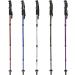 MidGard Telescopic Nordic Walking Poles - Adjustable 50-110 cm Anti-Shock Cushioning Black - Set of 2 for Hiking - Buy Online on GoSupps.com