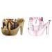 Accentra luxury swimming set gift set in beautiful golden glitter pumps 9-piece luxury beauty set of care set shower set-for a relaxed spa experience & bundle with gift set Heart Cascade