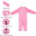 weVSwe Baby Boy Swimsuit UPF 50+ Sun Protection Rash Guard with Crotch Zipper | Pink Stripes | 12-18 Months - Buy Online on GoSupps.com