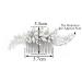 Latious Crystal Bride Wedding Hair Comb - Silver Pearl Bridal Hair Piece with Rhinestones - Vintage Leaves Hair Accessories for Women - Buy Online on GoSupps.com