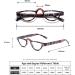 Hubeye Crescent Glasses - Leopard Print Semi-Frame Reading Aid for Men & Women - 2.50 Diopters with Glasses Holster - Buy Online on GoSupps.com
