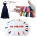 TIHOOD 200PCS Mini Tassel Kit for DIY Jewelry, Crafts & Keychain - 1.2 Inch Handmade Soft Tassels in 20 Colors with Golden Jump Rings - Buy Online on GoSupps.com
