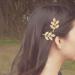 Aneneicera boho sheet hairpise barrette vintage gold leaf hair clip retro hair clip French hair bobby pins decorative daily wear hair clamps wedding hair jewelry for women and 2pcs