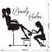 Beauty Salon Vinyl Wall Sticker Decal Nail Manicure Wall Decor Home Decoration (Black)-Two Girls Toe Nails 44*49cm Black - Buy Online on GoSupps.com