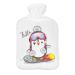 Hot water bottle with sweater cover 2 litres hot water bottle with beautiful fleece print cover rubber hot water bottle with lid penguin 092