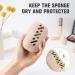 FERYES Large Silicone Makeup Sponge Holder - Portable Double Sided Beauty Blender Case in Khaki - Buy Online on GoSupps.com