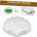 ETHZZLE Soap soap basket ceramic soap holder desktop Soap Container soap Pearlescent light luxury soap dish old fashioned sponge holder Scrubber modeling small ceramic dish White 13.80X10.00X7.00CM - Buy Online on GoSupps.com