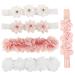 Baby headband flowers 5 pieces baby girls flower stir straps newborn elastic headband hair band baby baptism party wedding photography hair accessories to children