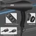 Professional Salon Hair Dryer | Ionic Lightweight Quiet Blow Dryer with Diffuser Concentrator & Comb for Curly Hair - International Shipping Available - Buy Online on GoSupps.com
