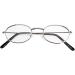 Retro 60s Style Caripe Round Oval Reading Glasses for Men & Women - Metal Frame M8108 (+2.0 DPT Silver) - Buy Online on GoSupps.com