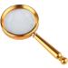 Lightweight Magnifying Glass Portable Gold-Plated Handheld Hd 8X Magnifying Glass for Reading Watch Repair Tool Lofty Ambition