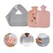 Hot Water Bottle 1000ml PVC Water Bag with Warm Pouch and Waist Warmer Cover Hot Water Bag for Neck and Shoulder Back Legs Waist Warm (Pink-Love)