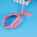 Rabbit Ears Iron Wire Headband for Women & Girls - Bowknot Hair Accessories in Red and White Stripes - Buy Online on GoSupps.com