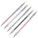 AvoDovA 5 Pieces Nail Art Liner Brush Nail Art Brush Nail Dotting Pen Dual-Ended Nail Art Pen Nail Art Painting Liner Pen Nail Art Design Brush Nail Art Brush 6/8/10/12/15 mm