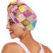 Colorful Checkerboard Hair Drying Towel - 2 Pack Microfiber Hair Turbans for Women | Ideal for Wet & Curly Hair - Buy Online on GoSupps.com