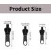 12-Piece Zipper Pull Set | Removable Zip Repair Kit | Black Zipper Fixers for Jackets Suitcases & Backpacks - Buy Online on GoSupps.com