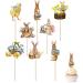 Cake Topper for Easter | Cupcake Bunny Topper Paper Pick - Vivid Cake Toppers Spring Party Supplies for Photo Booth Background Candy Box Photo Wall Neecs - Buy Online on GoSupps.com