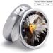 Buy Round Pill Box with America Flag & Eagle Print | 3 Compartment Decorative Metal Pill Organizer - Portable & Stylish Pocket Pill Case - Buy Online on GoSupps.com