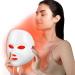 Led Red Light Therapy for Face 7 Color Facial Mask Blue Red for Face Facial Skin Care(White)