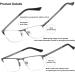 EYECEDAR 5-Pack Reading Glasses for Men Metal Gunmetal Half Frame Spring Hinges Eyeglasses Readers 1.00 Gunmetal 1.0 x - Buy Online on GoSupps.com