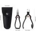 FERYES Precision Toe Nail Clippers - Professional Thick and Ingrown Nail Clipper with Stylish Design - Includes Leather Case - Buy Online on GoSupps.com