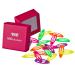 HAARallerliebst hair clips (20 pieces | neon | 3.7 cm) including box for storage (box color: pink)