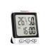 ThermoPro TP152 Thermometer inside Hygrometer 0.5 Precise room thermometer time air humidity meter Temperature meter Temperature meter ideal for living room office garage or greenhouse black