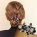 6 Pack Rhinestone Double Flower Hair Clips for Women - Crystal Duckbill Hairpins for Thick Long Hair - Non-Slip Dovetail Clips - Elegant Hair Accessories - Buy Online on GoSupps.com