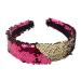 NUOBESTY Reversible Sequin Headband Color Changing Flip Sequin Hair Band Glitter Sparkly Headband Magic Alice Hair Accessories for Girls Teens Kids Women (Red and Gold)