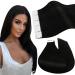 Ugeat tape extensions real hair black hair extensions tape seamless invisible remy tape in hair extensions natural hair extensions tapes black 35cm smooth 20 pieces 50g 35 cm #1b