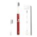 Flexforce AAA Battery Powered SonicToothbrush, Replaceable Toothbrush Head, Metal Aluminum Toothbrush Handle, for Kids and Adults, 2 Minute Timer, 2 Dupont Brush Heads, V1 Electric Toothbrush, Red