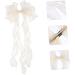 FRCOLOR 1pc Hairpin Hair Bow Headpieces Three- Layer Bow Hair Clip Korean Bridal Headpieces for Wedding Lace Ponytail Holder Bowknot Ribbon for Bows Bride Fabric Fashion Headband 48X19X1CM Beige - Buy Online on GoSupps.com