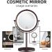 ALHAKIN 7X Magnification Makeup Mirror with Lights | 7 Inch Double Sided Vanity Mirror | 360 Swivel Antique Bronze Cosmetic Mirror - Buy Online on GoSupps.com