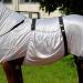RL24 Eczema Horse Ceiling with Neck & Abdomen - Fine Meshed Insect Protection - Silver Gray 135cm | Double Front Closure & Leg Cords - Buy Online on GoSupps.com