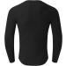 Men's Rib Knit Sports T-shirt - Slim Fit Athletic V Neck Long Sleeve Henley Tee in Black 3X-Large - Buy Online on GoSupps.com