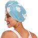 Cows White Clouds Hair Towel 2 Pack | Super Absorbent Quick Dry Hair Turbans for Women & Girls - Buy Online on GoSupps.com