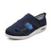 Diabetic Foot Shoes Men Adjustable Closure Edema Wide Swollen Feet Diabetic Shoes Swollen Feet Walking Edema Sneakers For Elderly Arthritis Edema Swollen Feet ( Color : Dark blue Size : 12 )