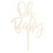 LOVENJOY Oh Baby Cake Topper for Baby Boy Girl Shower Cake Decorations Rustic Wood