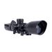 Monstrum 3-9x32 Rifle Scope with Rangefinder Reticle and High Profile Scope Rings Black