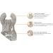 Ergonomic Back Heating Pad - 6 Temperature Levels | Silver Grey | UK Plug 220V - Ideal for Home & Office - Buy Online on GoSupps.com